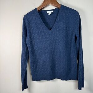 Tweeds 100% Cashmere Blue V-Neck Sweater XL Capsule